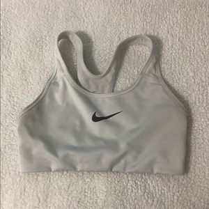 White Nike sports bra
